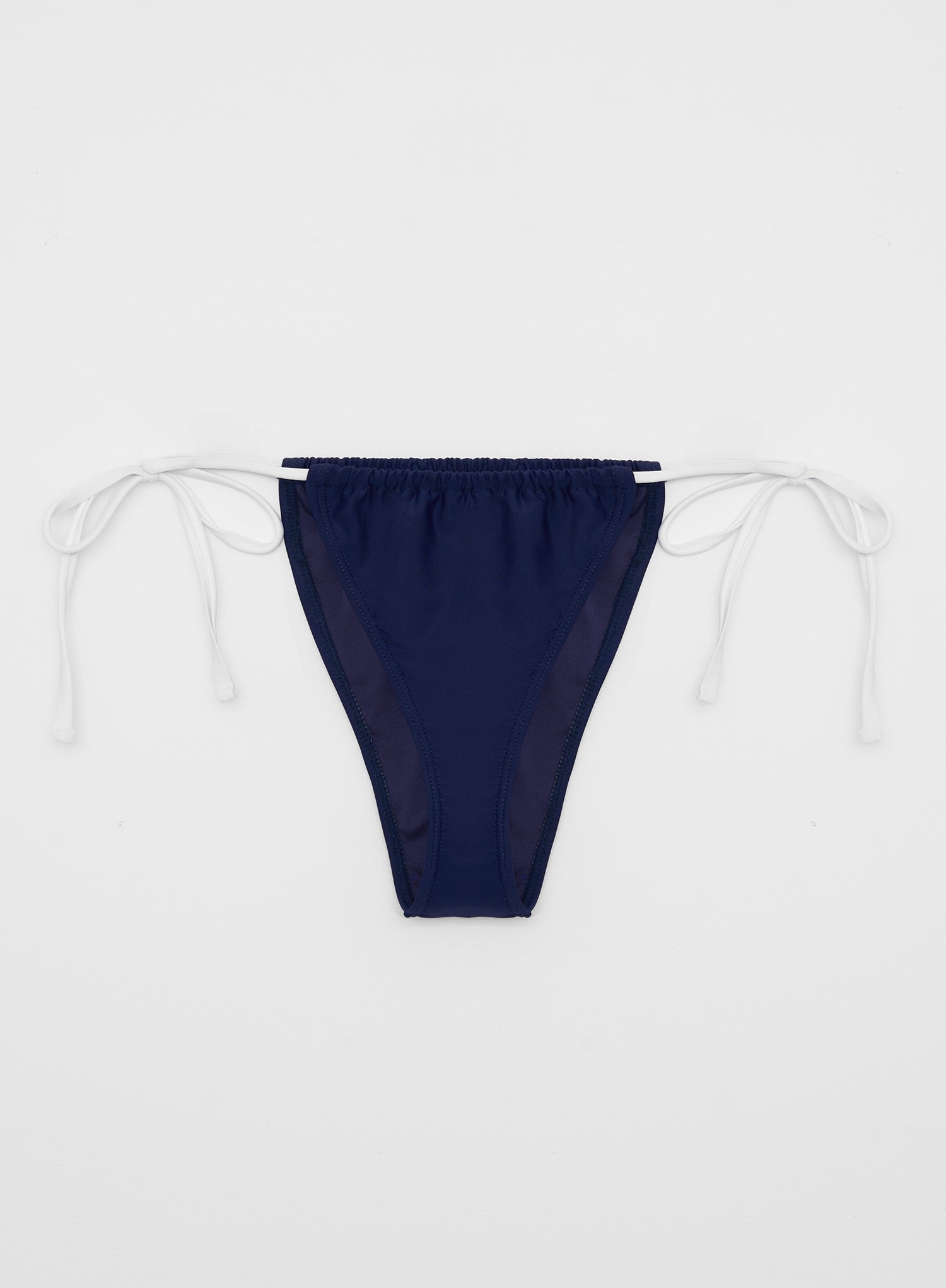 Navy Tie Side Bikini Bottom